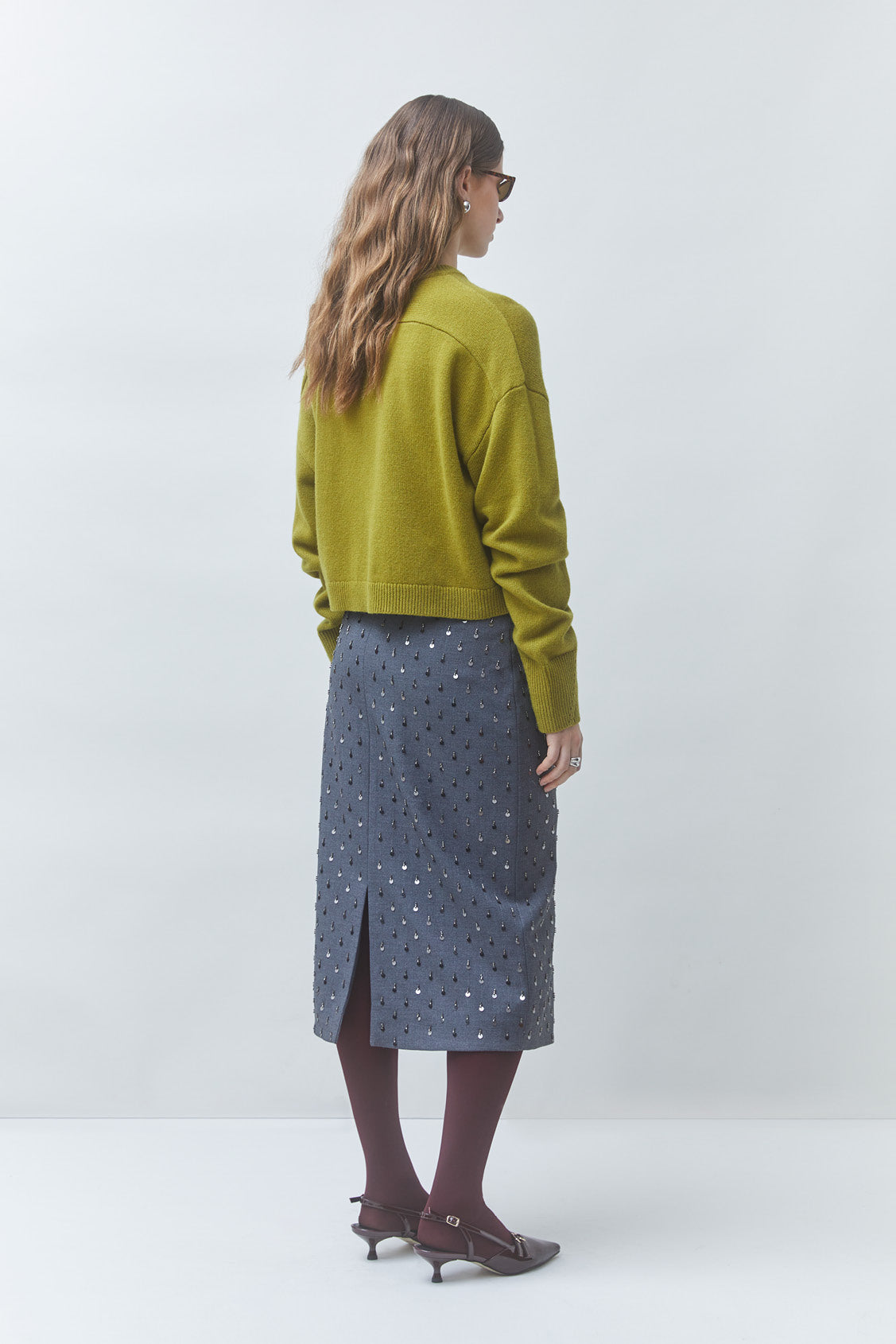 Pull Paulvar - uni olive en laine