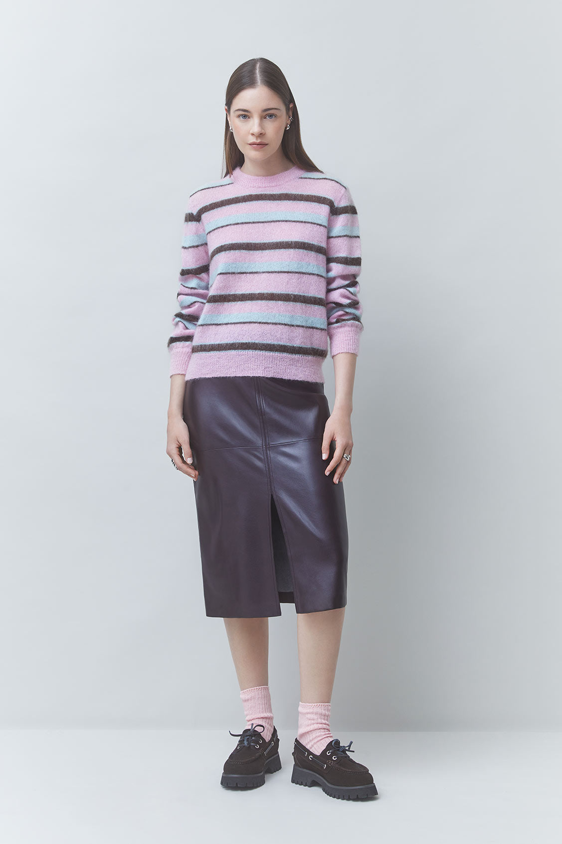 Jupe Forever - midi en simili cuir