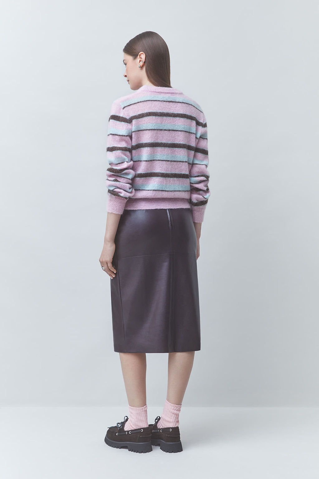 Jupe Forever - midi en simili cuir
