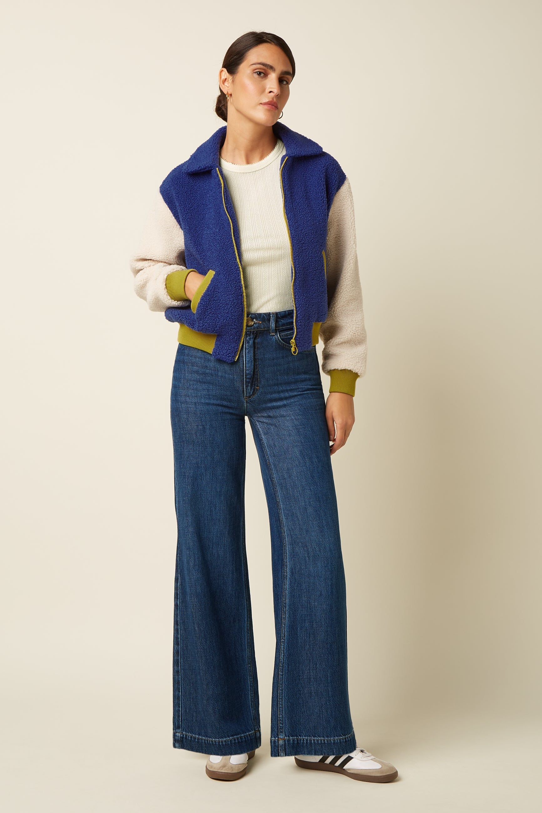 Fay veste teddy - bluing