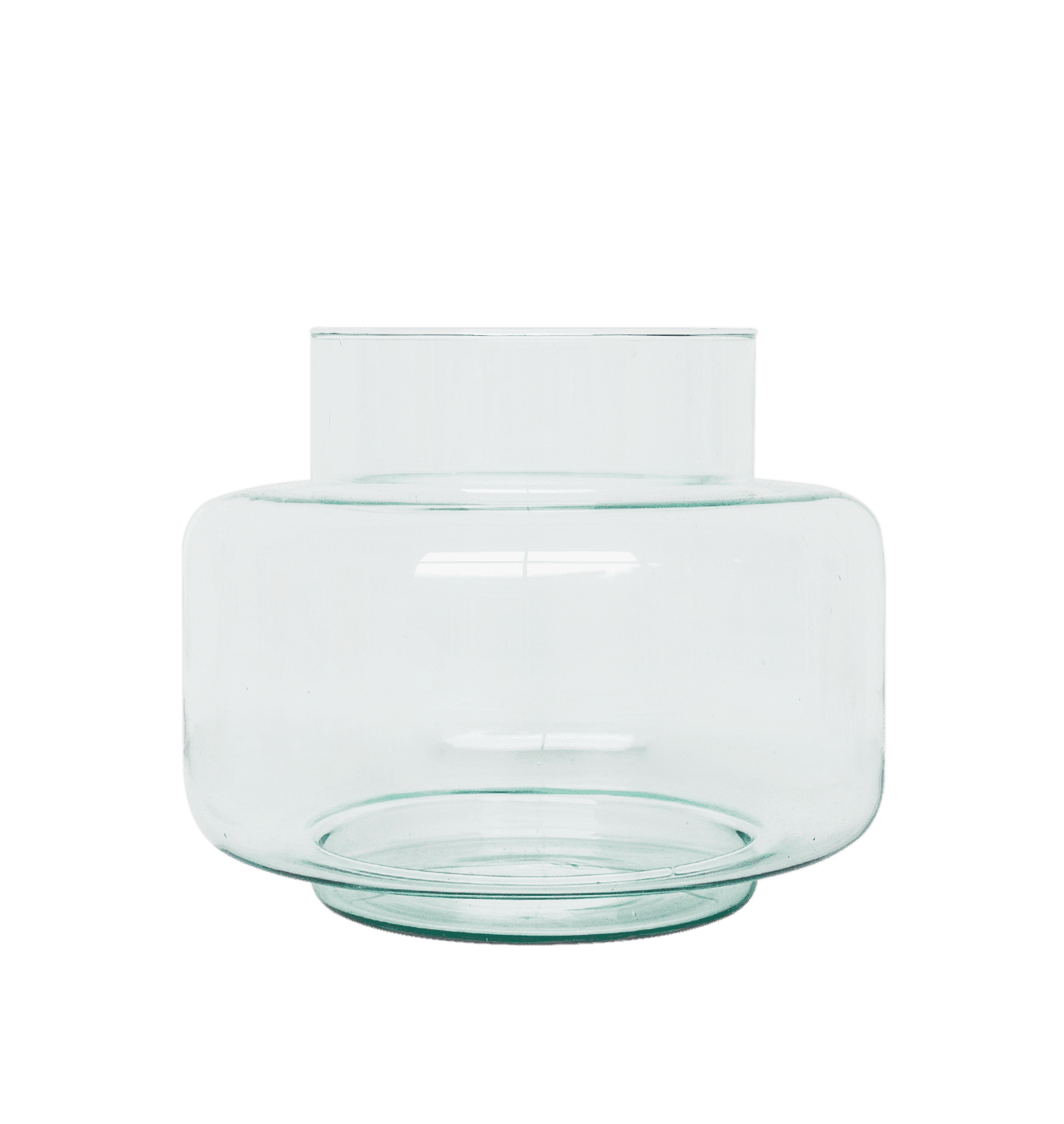 Vase recycled glass transparant