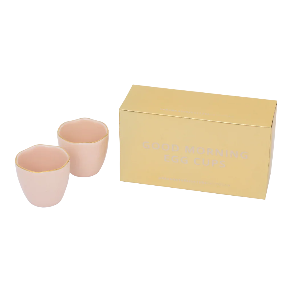 Good Morning egg cup Old Pink, Set of 2, in gift pack