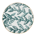 Good Morning plate Ø17 cm - Leaves Aqua