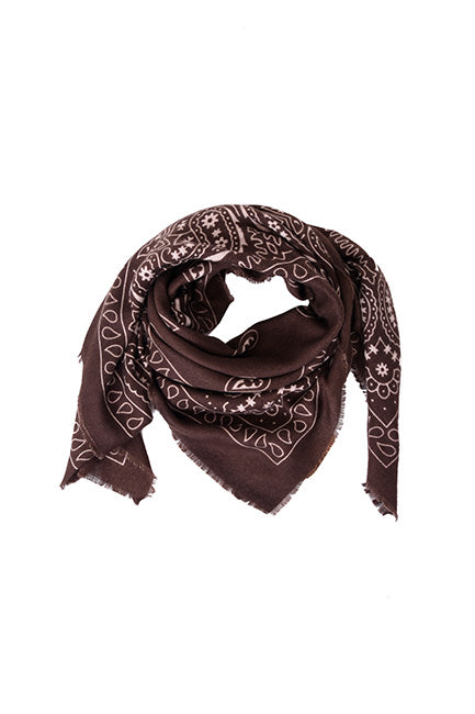 Grand carré bandana - Marron