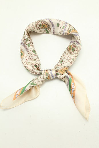 Carrée Satin Motif Cashemire