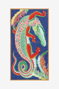 Etole 100 croco - bleu canard 1