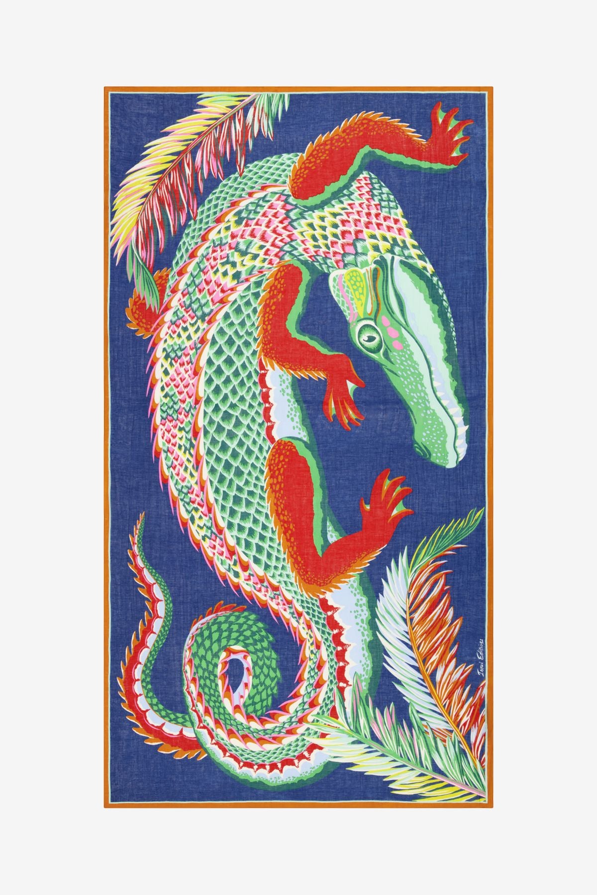 Etole 100 croco - bleu canard 1