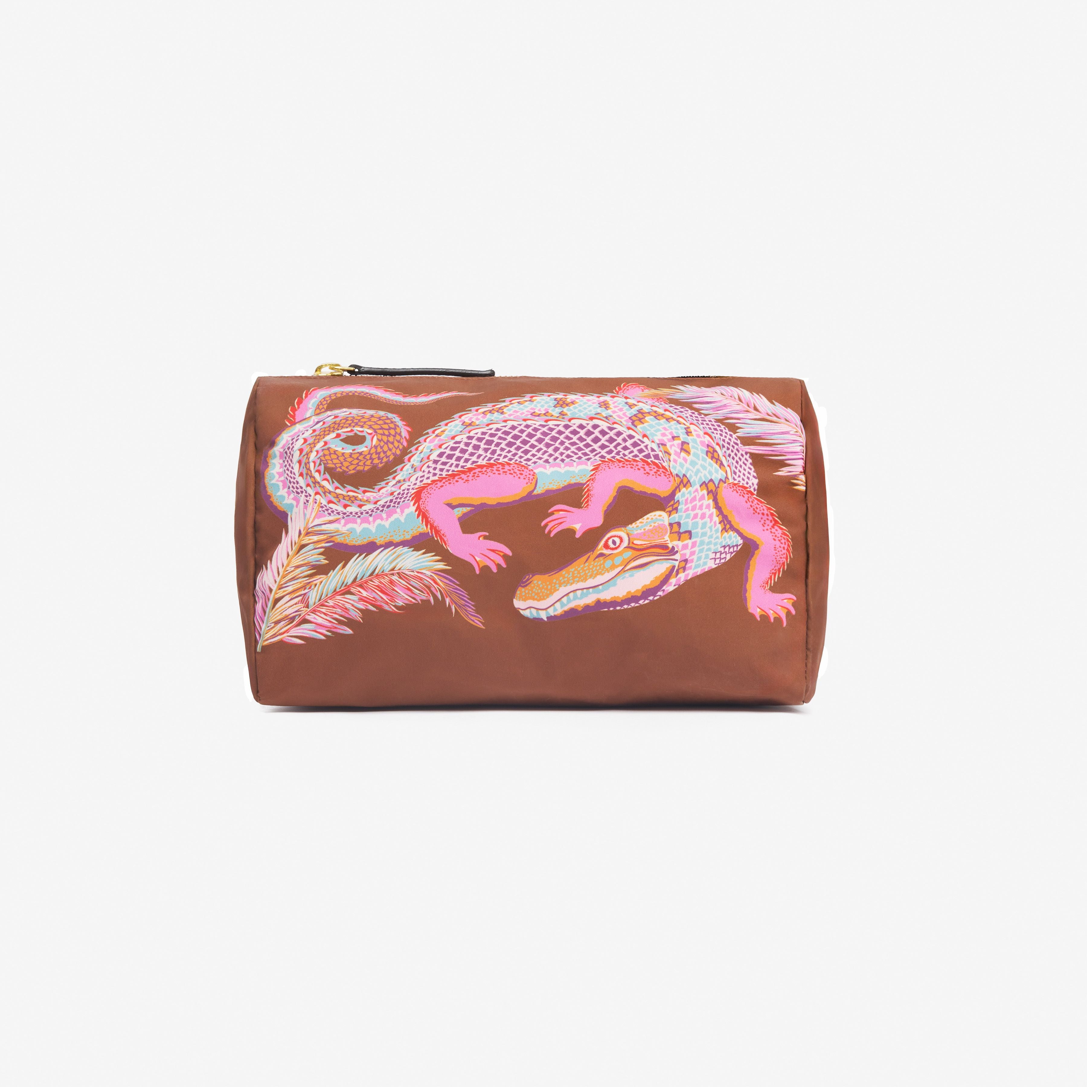 Trousse s croco - caramel 3