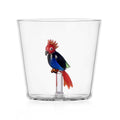 Talking Trees - Verre cacatoès rouge et bleu