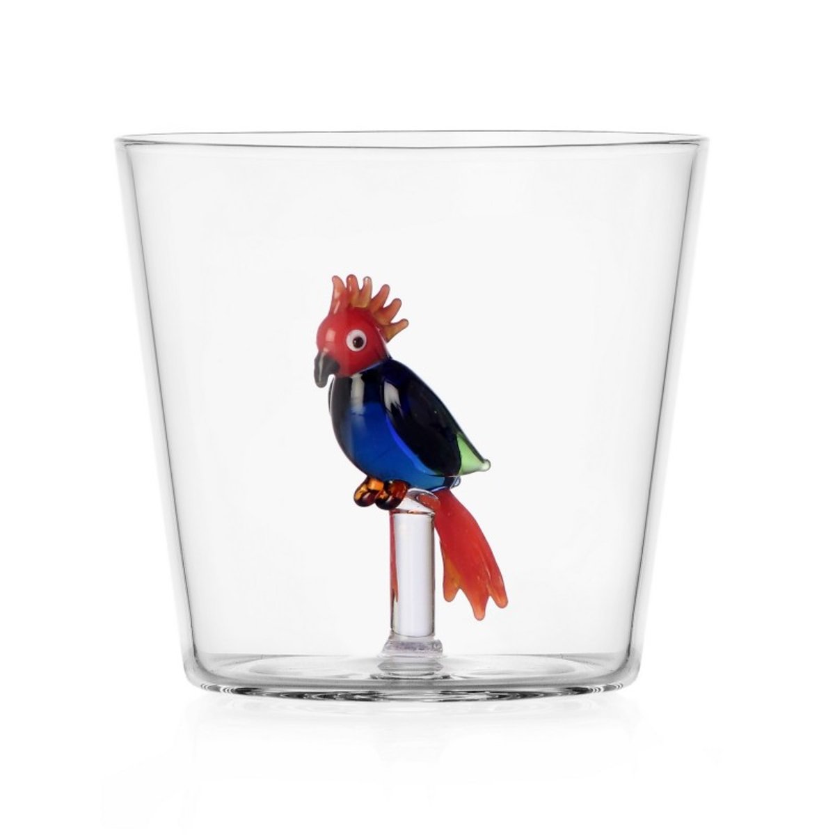 Talking Trees - Verre cacatoès rouge et bleu