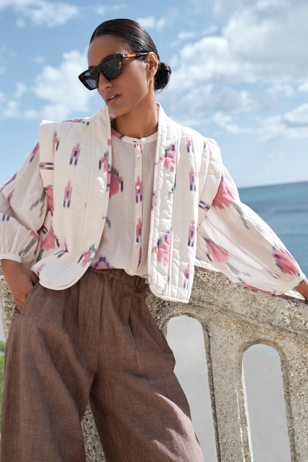 Becky ikat blouse spring ikat