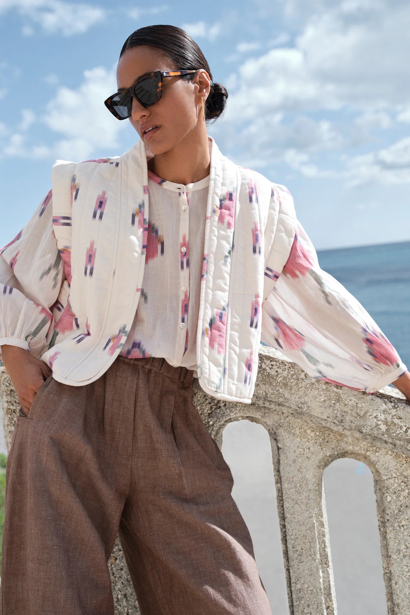 Becky ikat blouse spring ikat