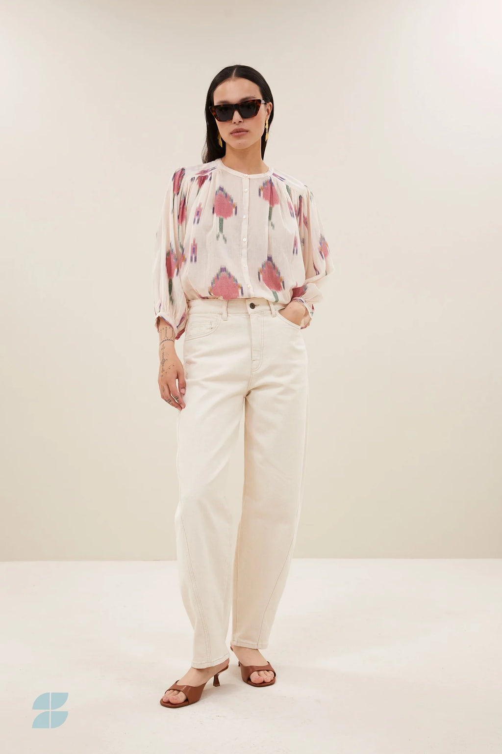 Becky ikat blouse spring ikat