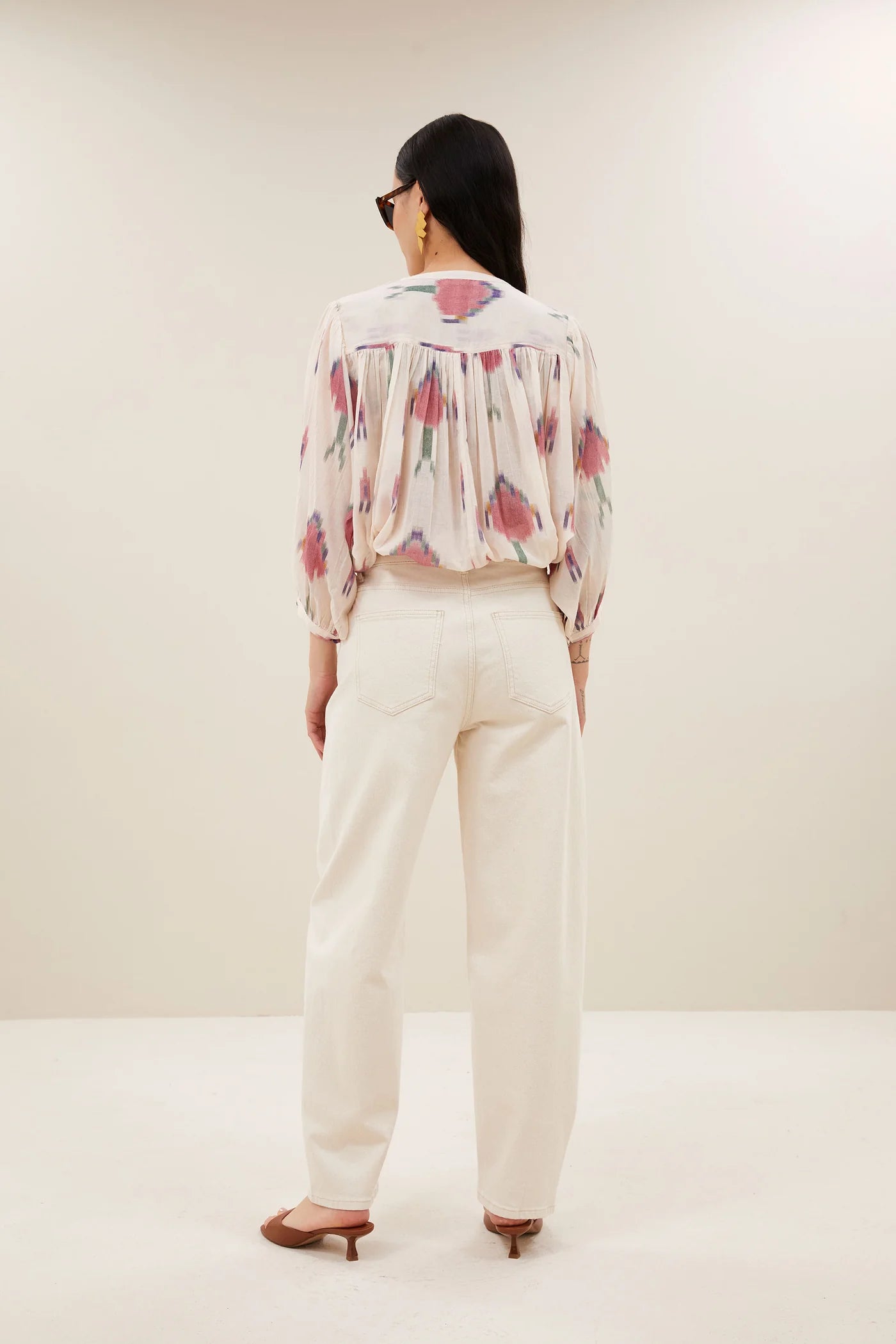 Becky ikat blouse spring ikat