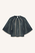Emmi embroidery blouse 867 charcoal