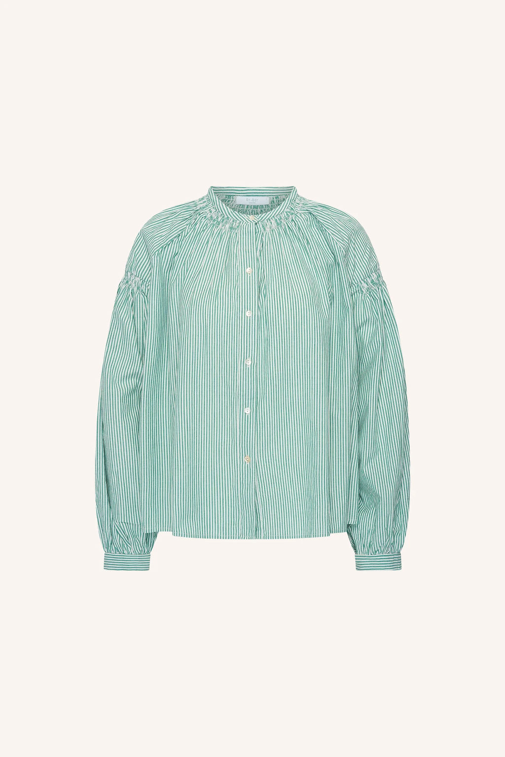 Yume stripe blouse forest pinstripe