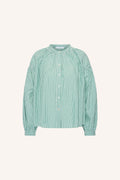 Yume stripe blouse forest pinstripe
