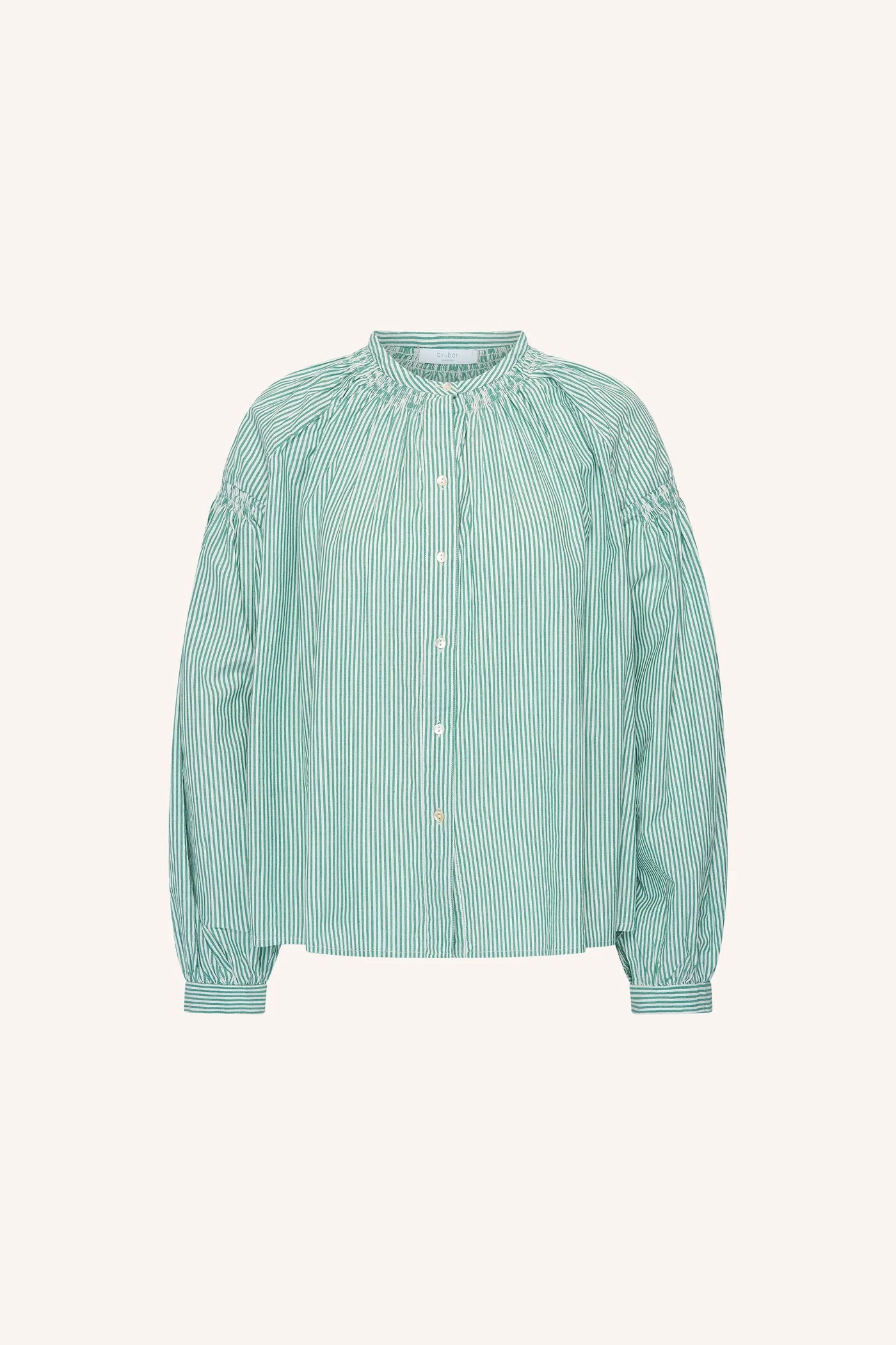 Yume stripe blouse forest pinstripe