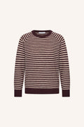 Sally stripe pullover - Burgundy crush stripe