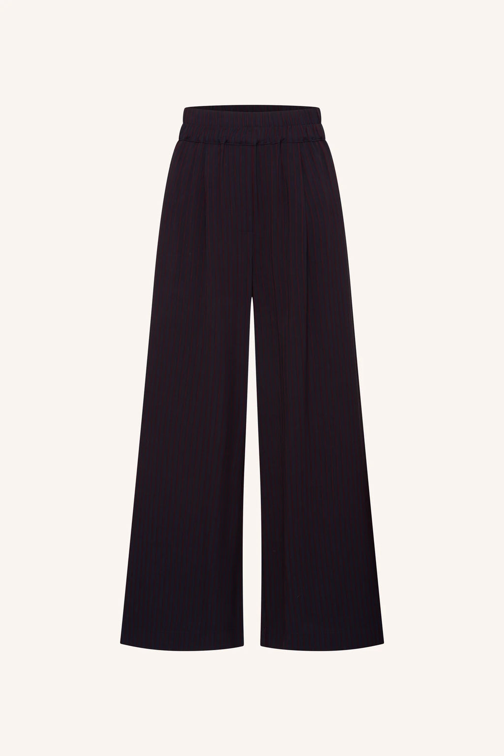 Benji wide stripe pants - wine stripe