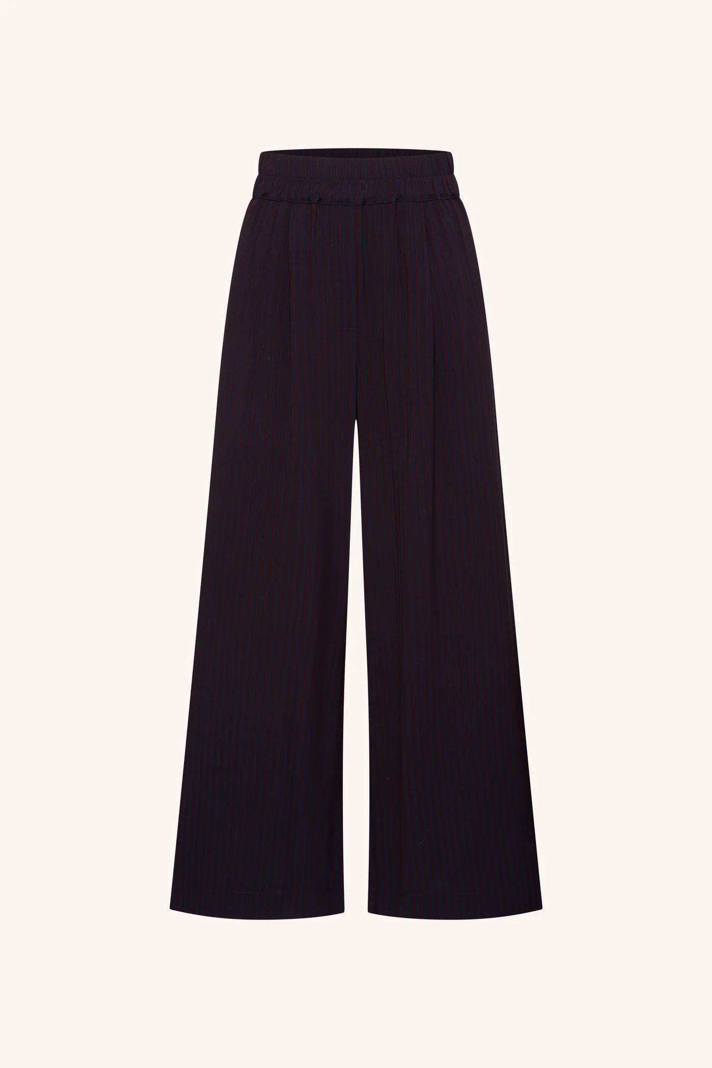 Benji wide stripe pants - wine stripe