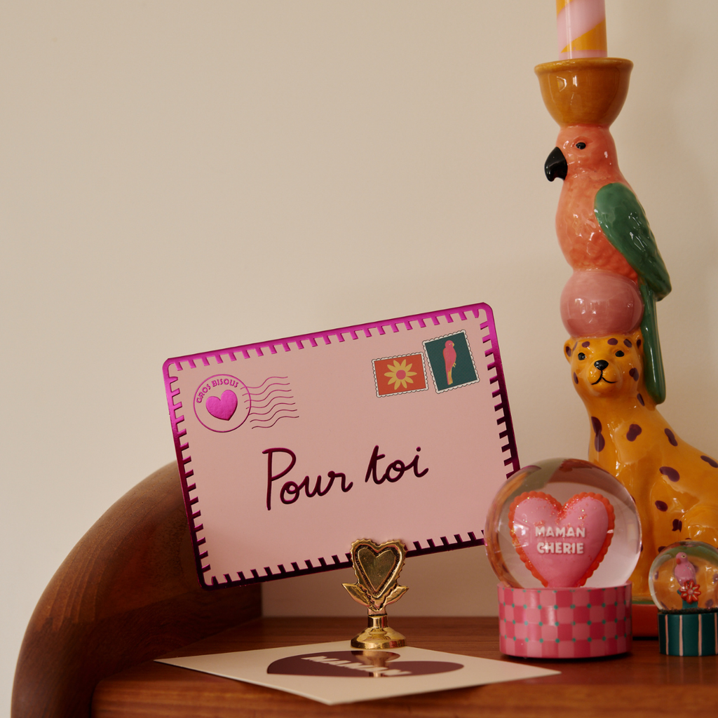 Paraty - bougeoir leopard perroquet