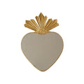 Miroir coeur coiffe gold
