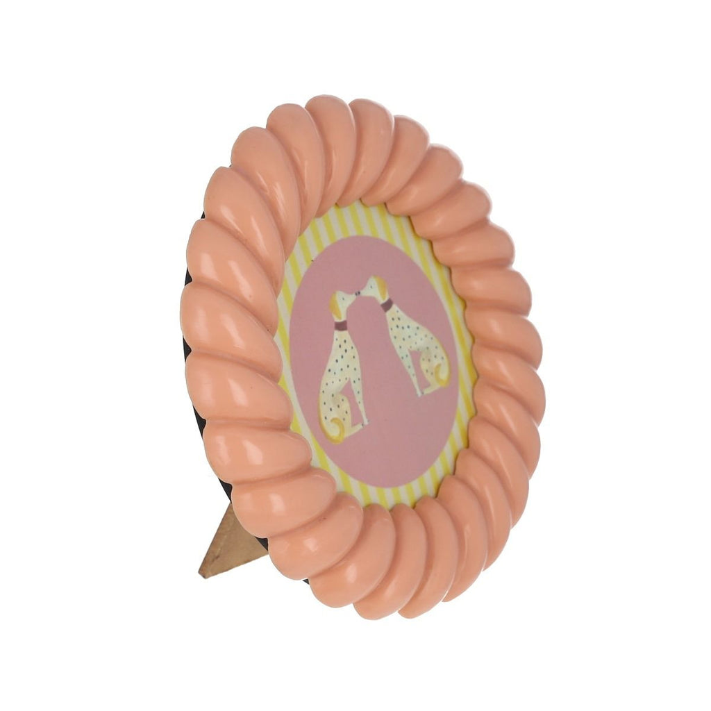 Cadre olympe rond rose
