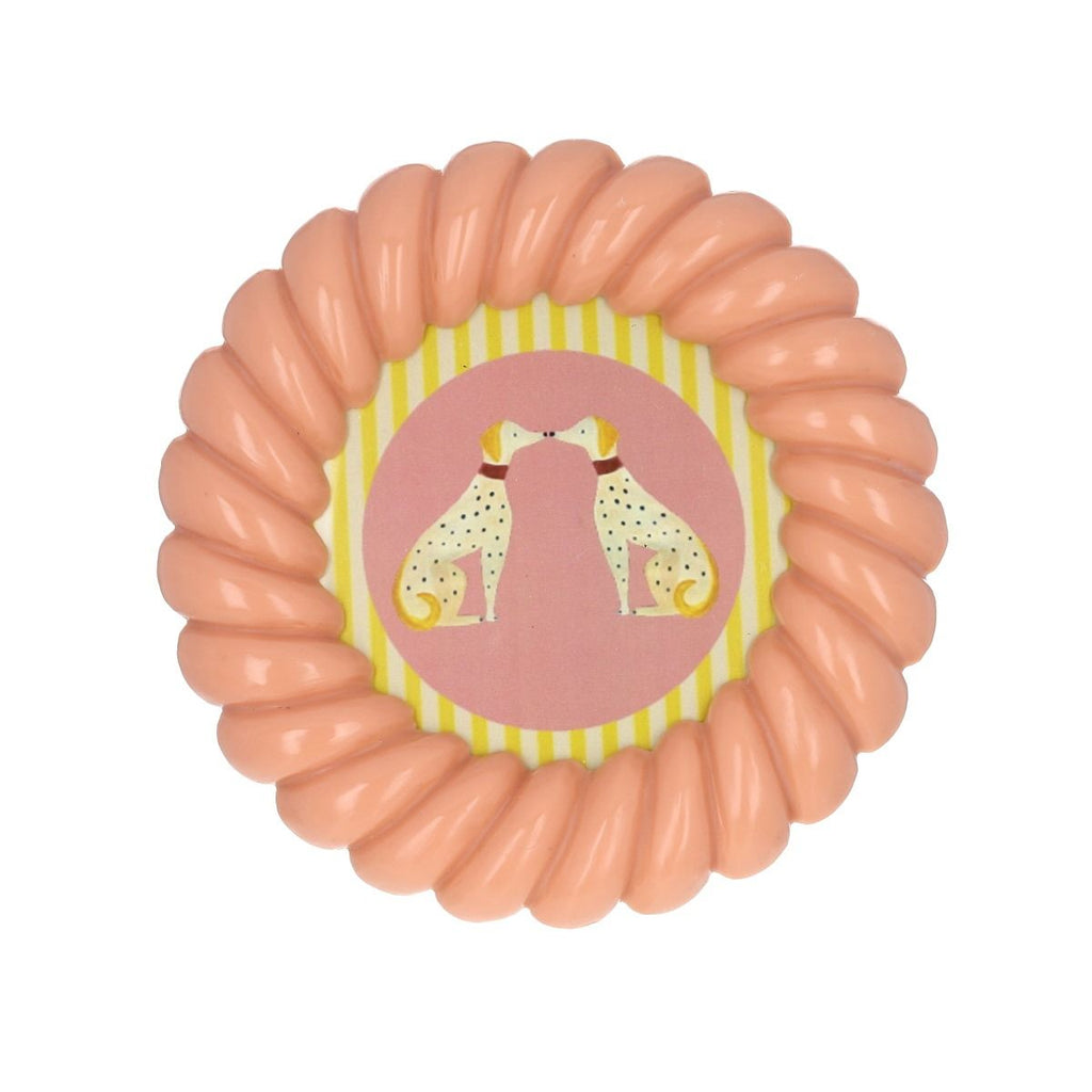 Cadre olympe rond rose