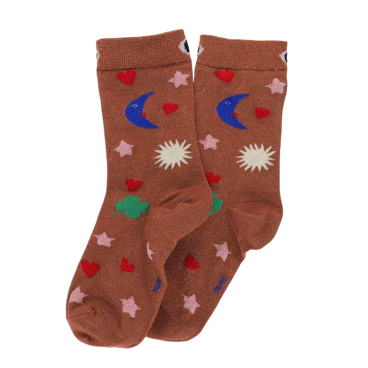 Chaussettes lurex - bronze bonne avent