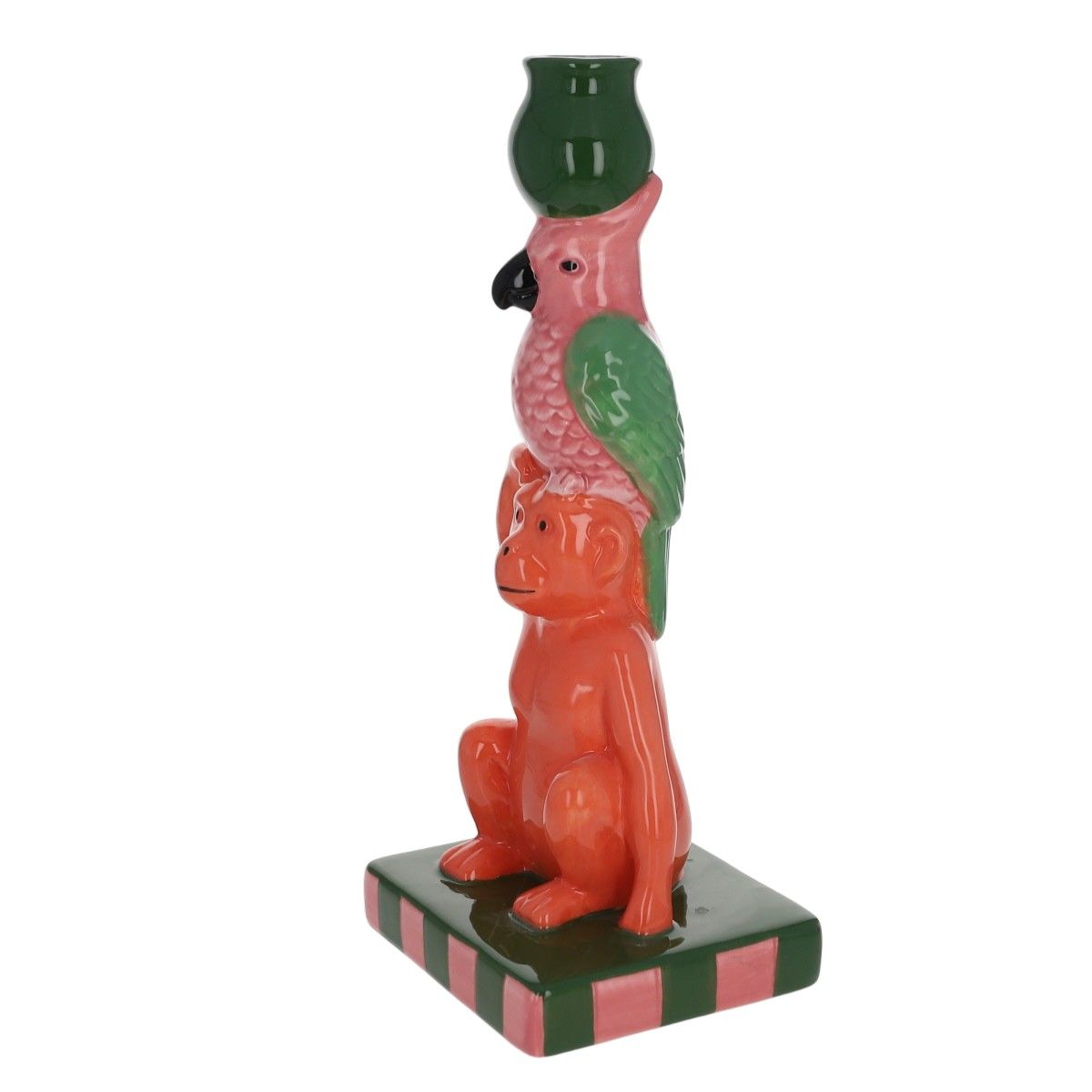 Paraty - bougeoir singe perroquet
