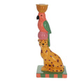 Paraty - bougeoir leopard perroquet