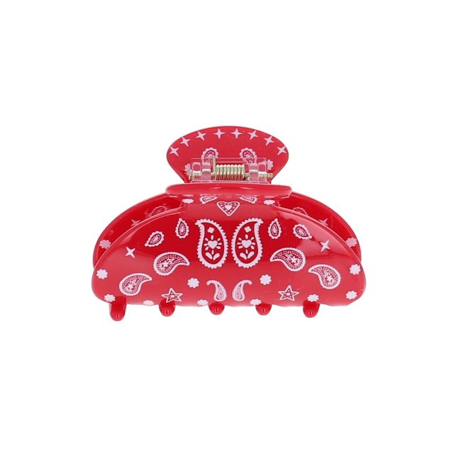 Pince imprimée bandana rouge