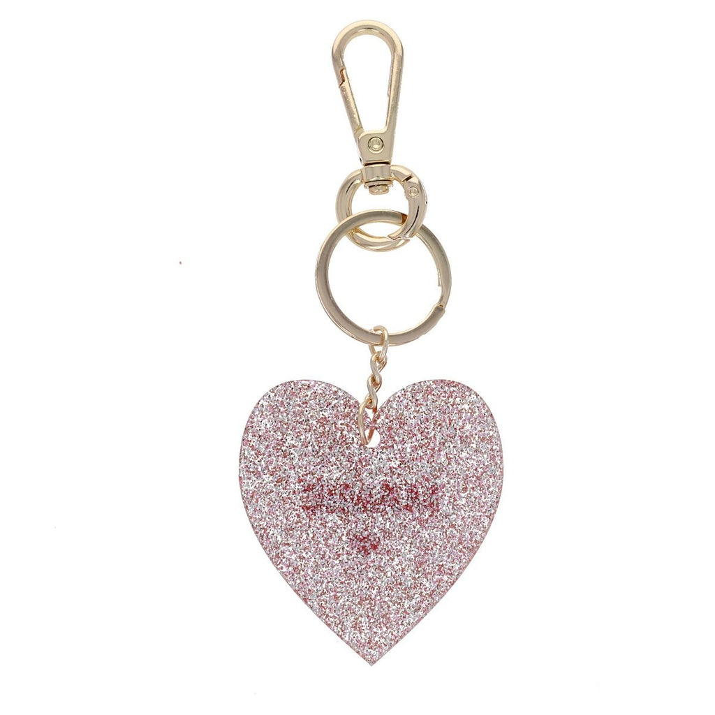 Porte cle - coeur glitter mamie