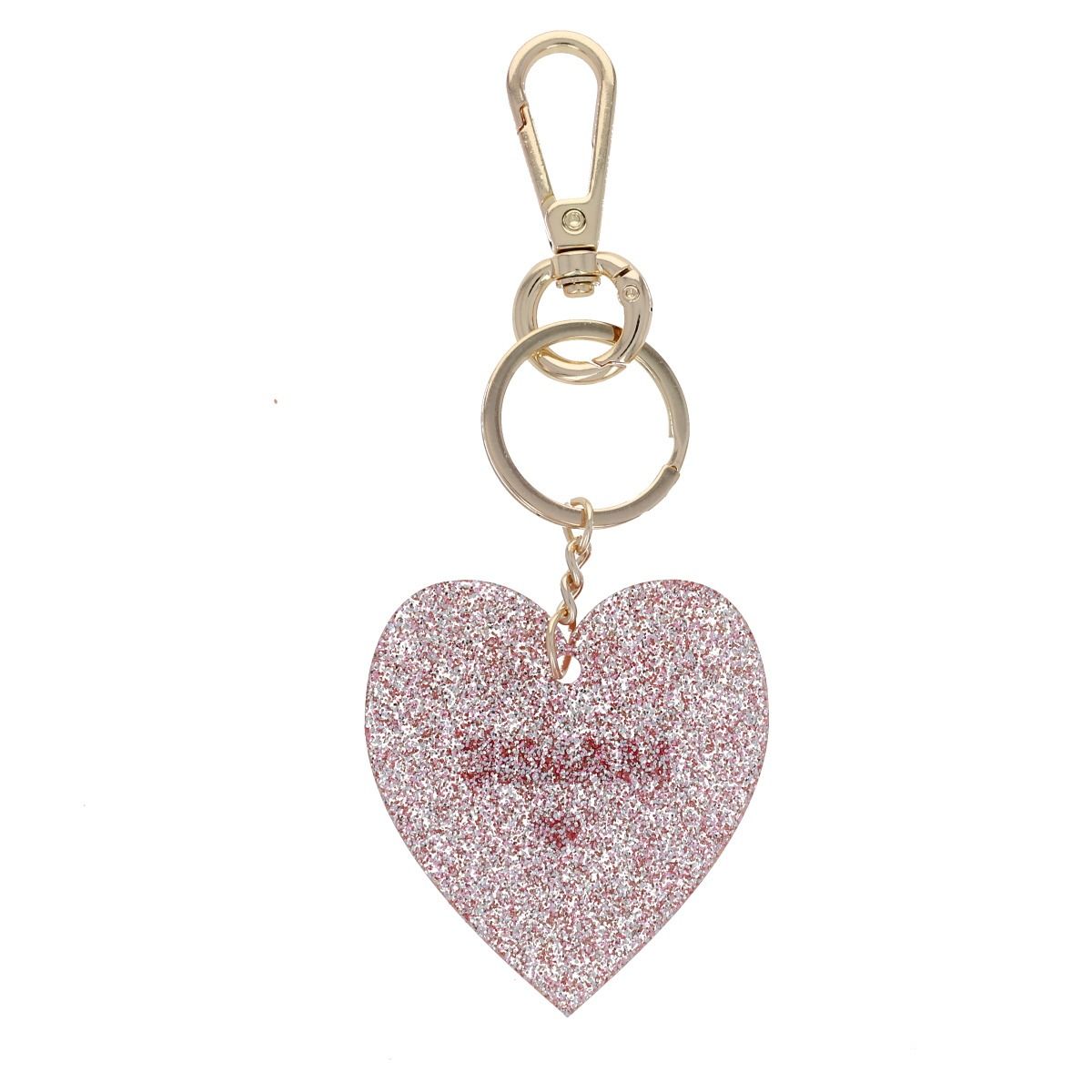 Porte cle - coeur glitter mamie