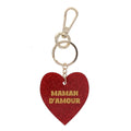 Porte clé - coeur glitter rouge maman d'amour