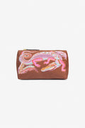 Trousse s croco - caramel 1