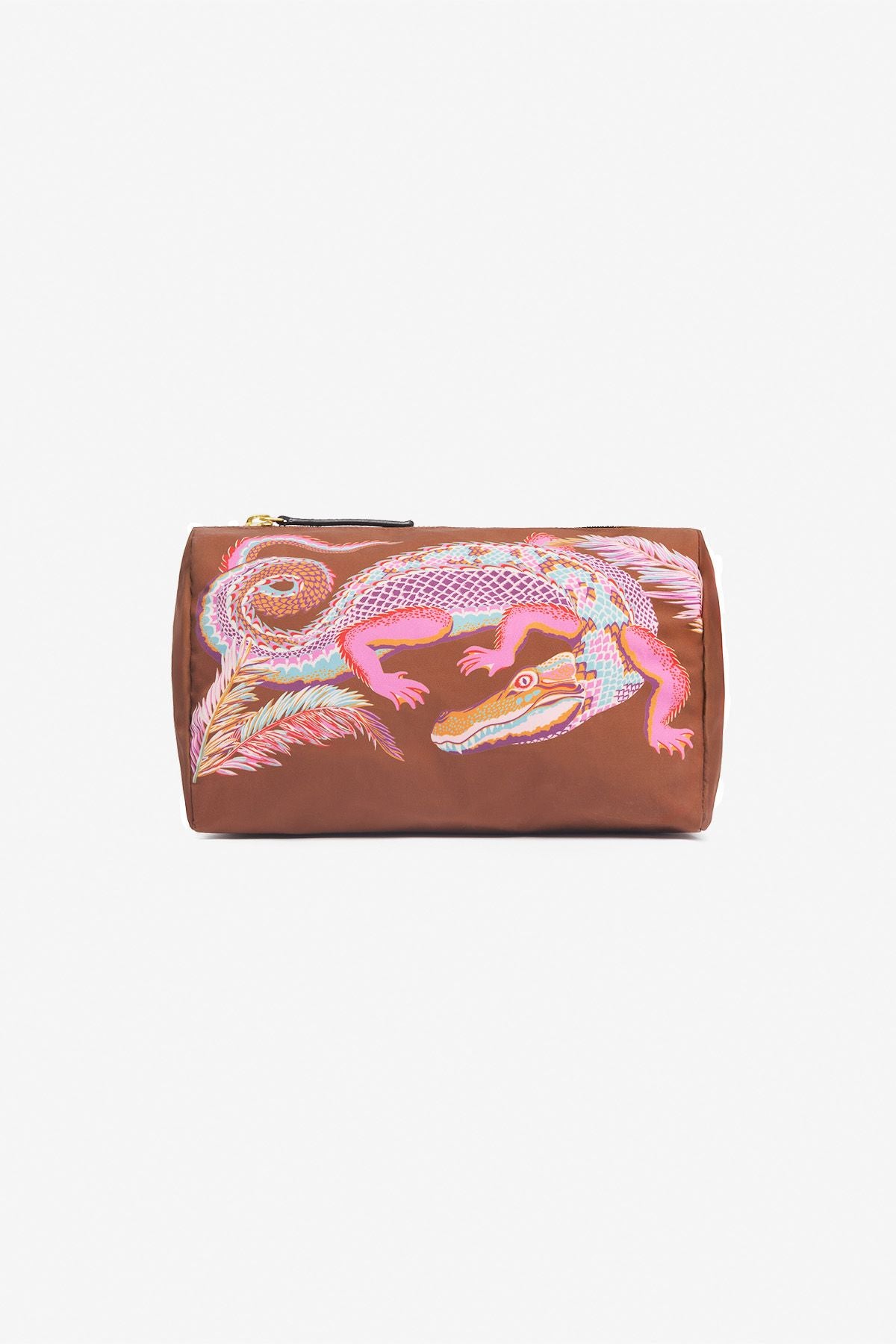 Trousse s croco - caramel 1