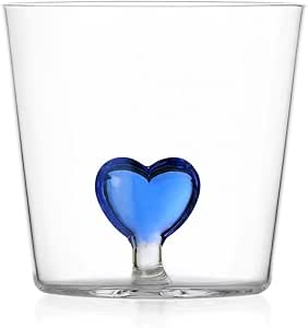 Cuore - Verre cœur bleu