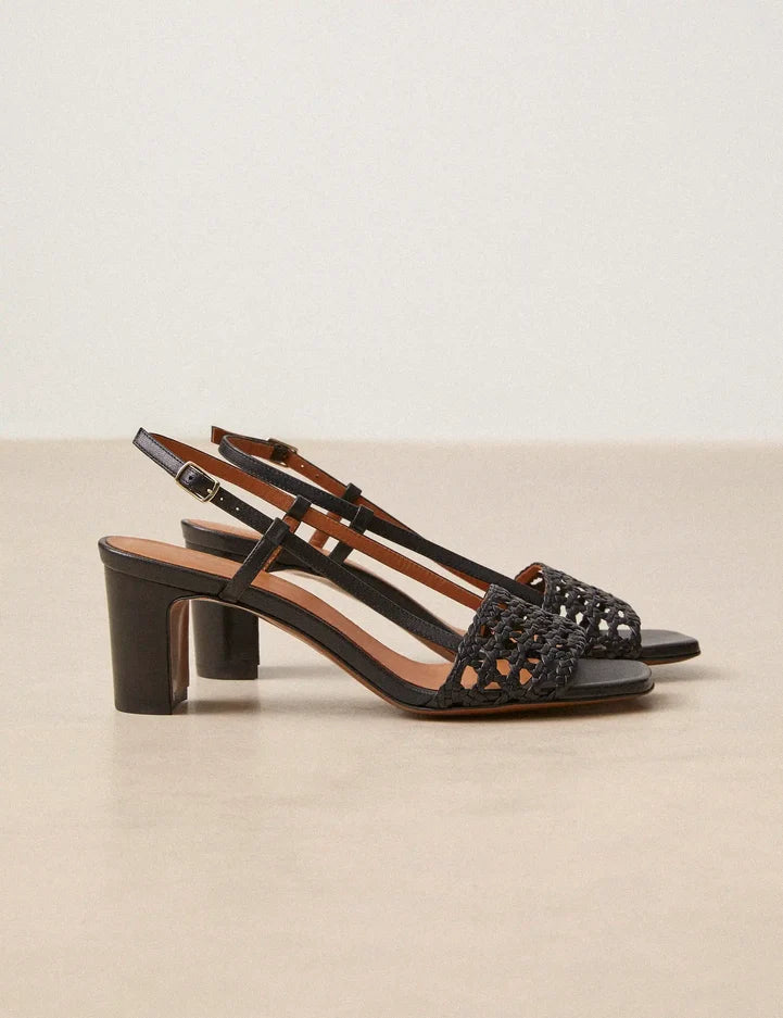 Sandales n592 cuir nappa - noir