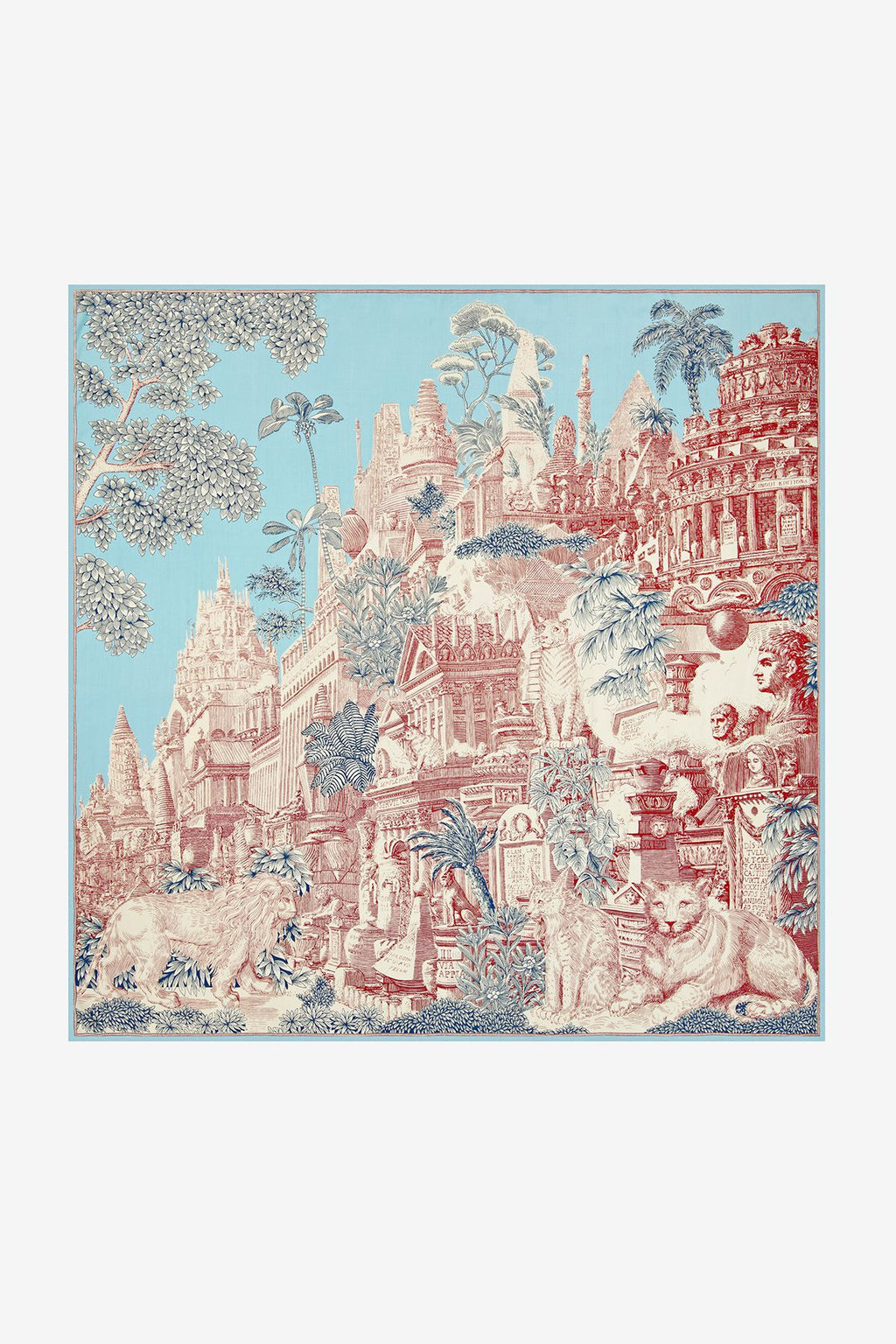 Carre 130 piranesi - turquoise 1