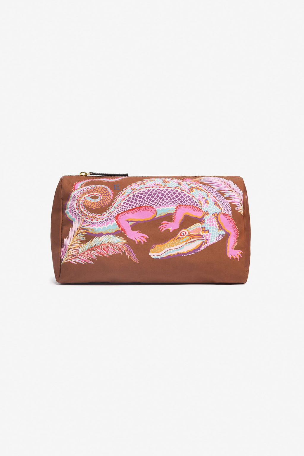 Trousse m croco - caramel 1