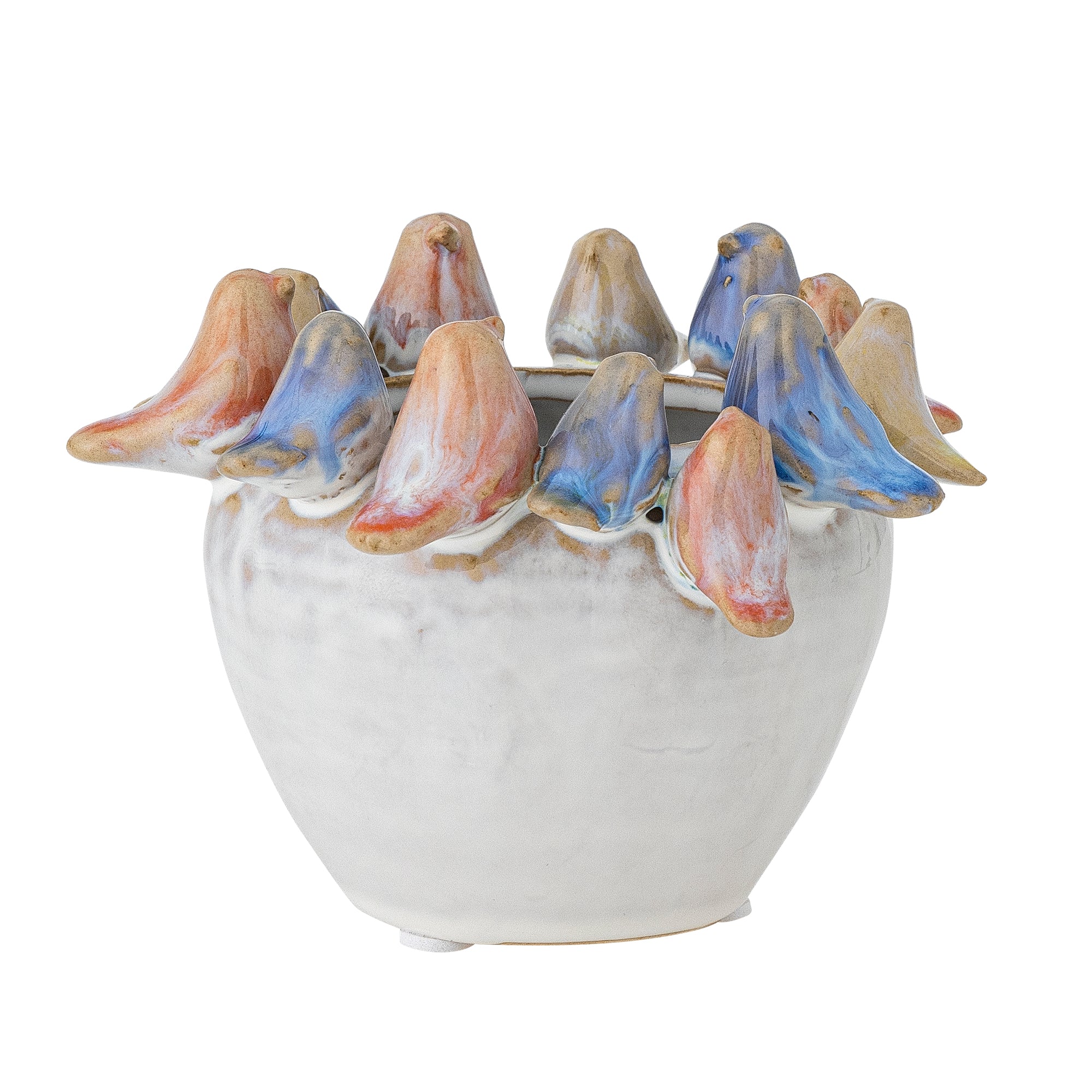 Eanna Pot de fleurs, Multicolore, Grès