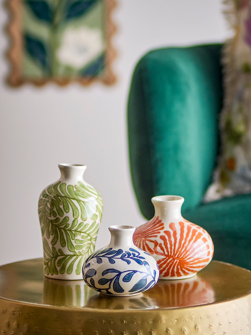 FAUNI - Vase vert en grès