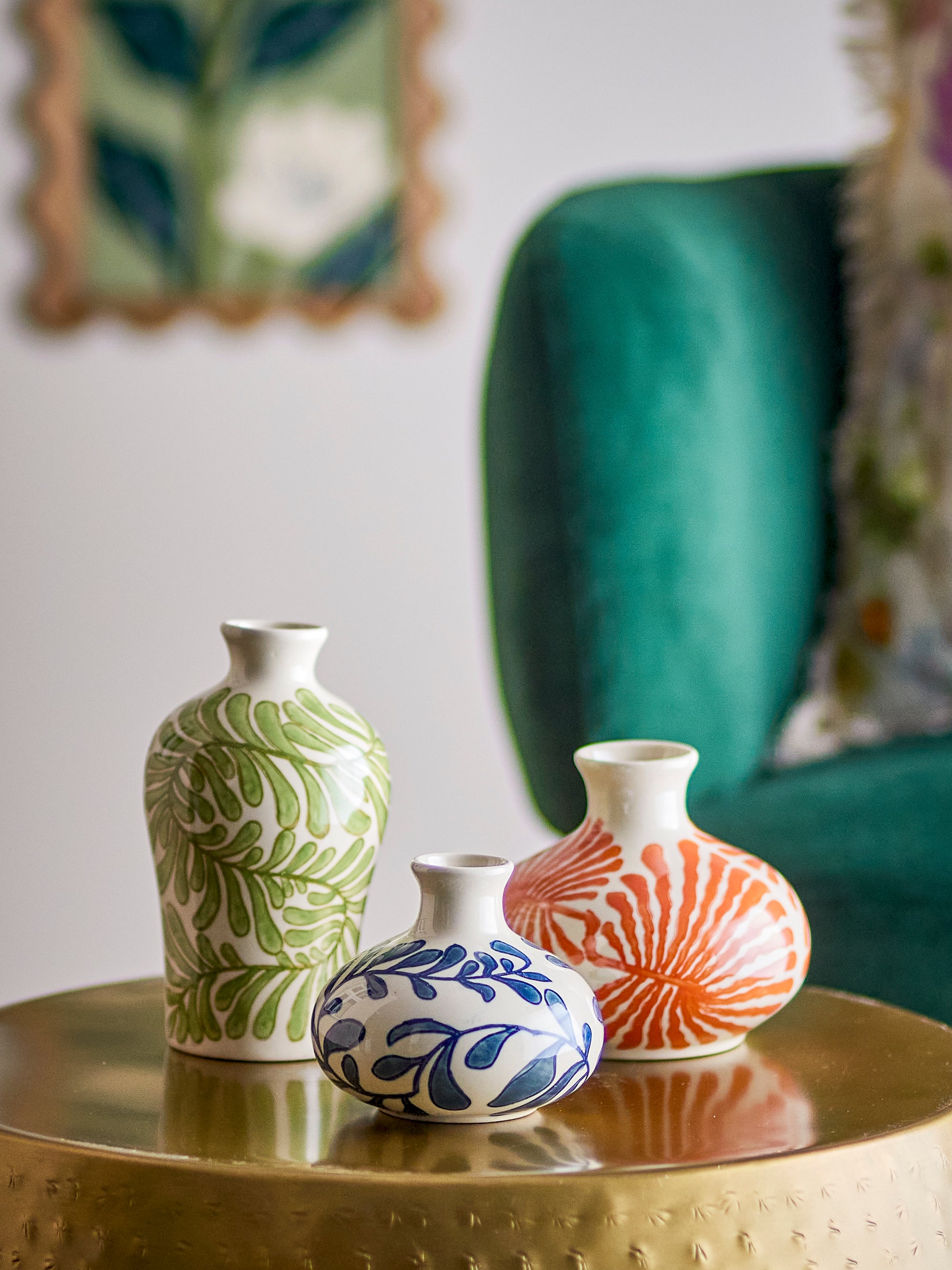 FAUNI - Vase vert en grès