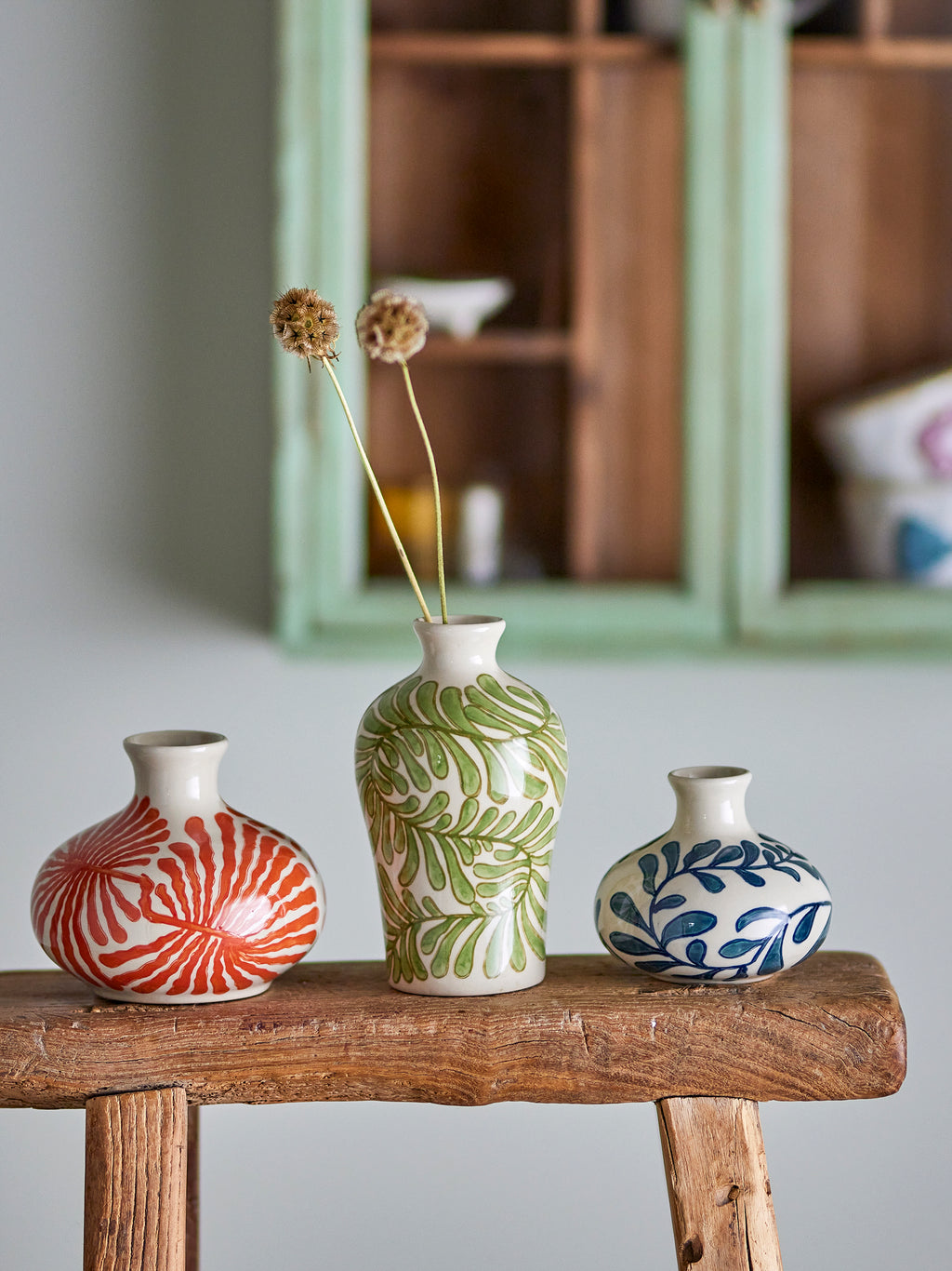 FAUNI - Vase vert en grès