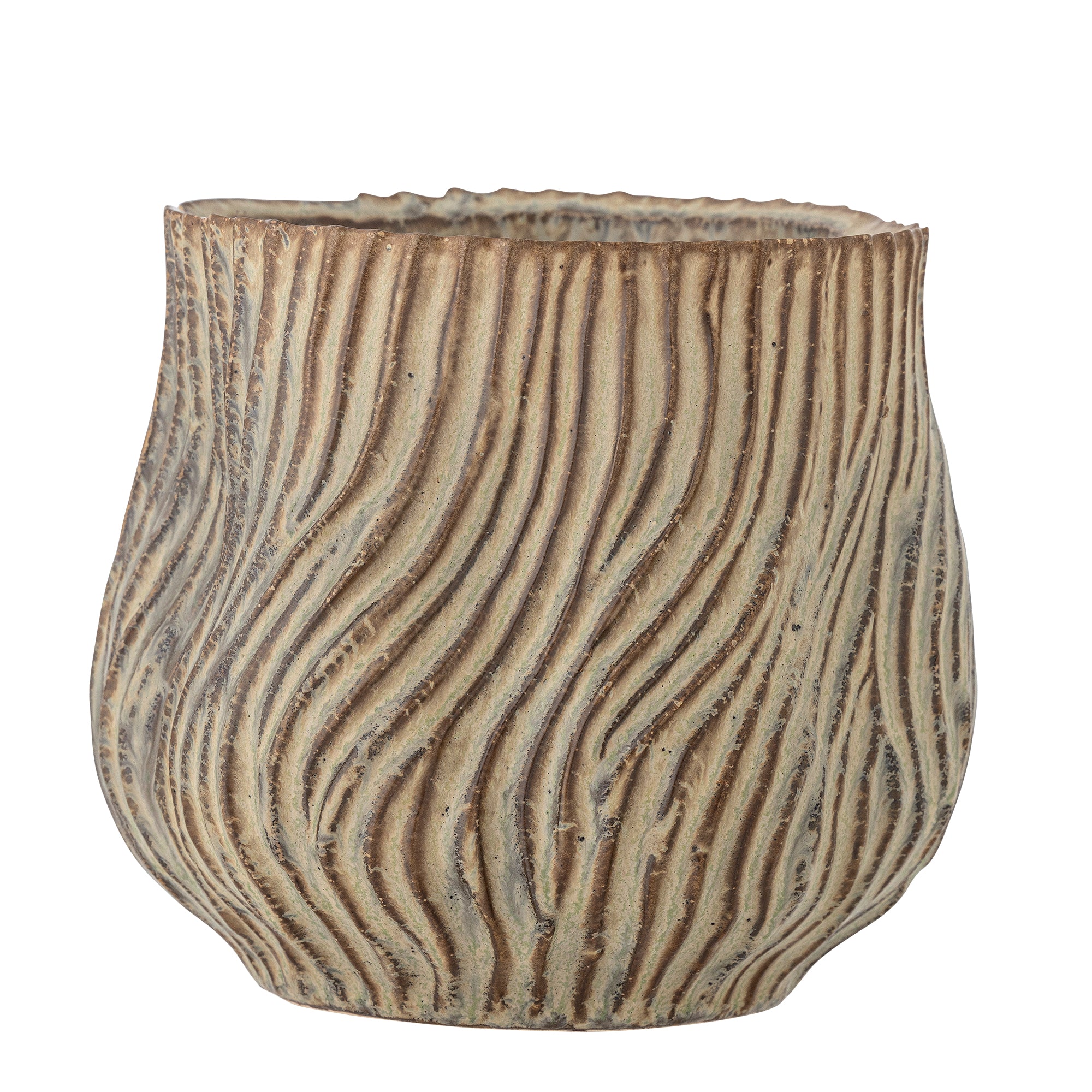 DUA POT DE FLEURS - MARRON