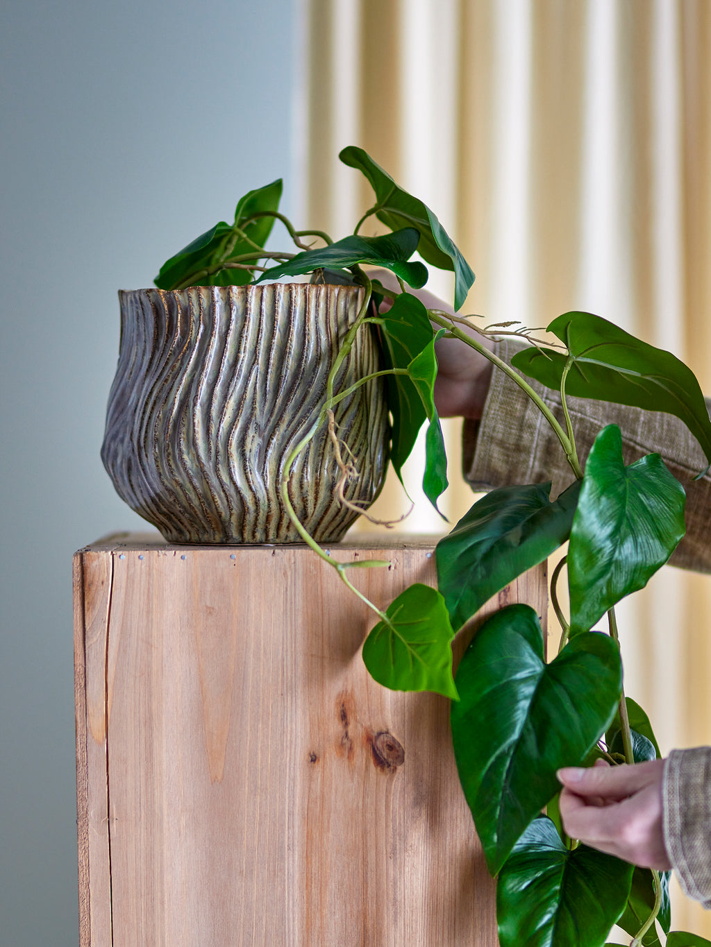 DUA POT DE FLEURS - MARRON