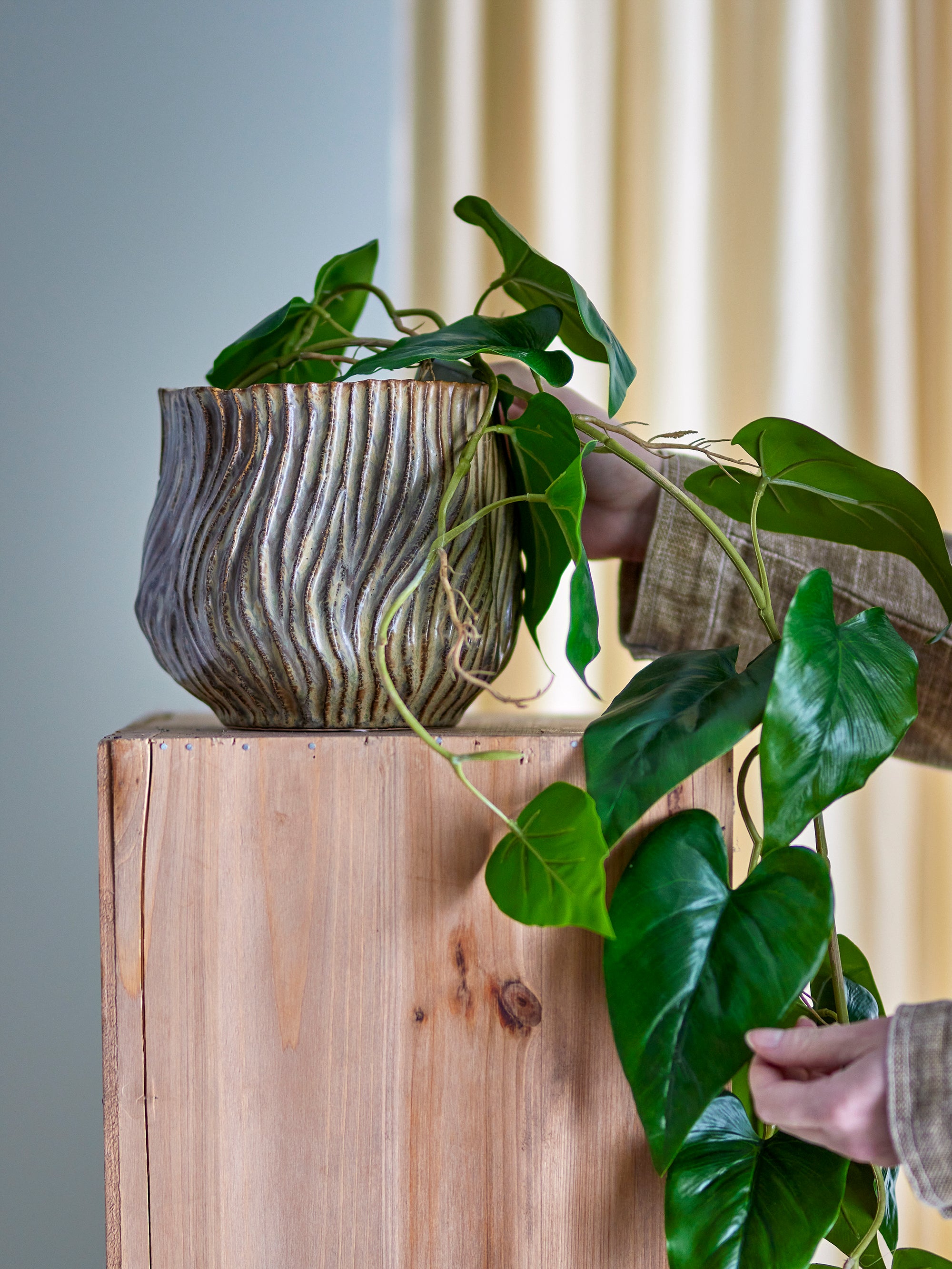 DUA POT DE FLEURS - MARRON