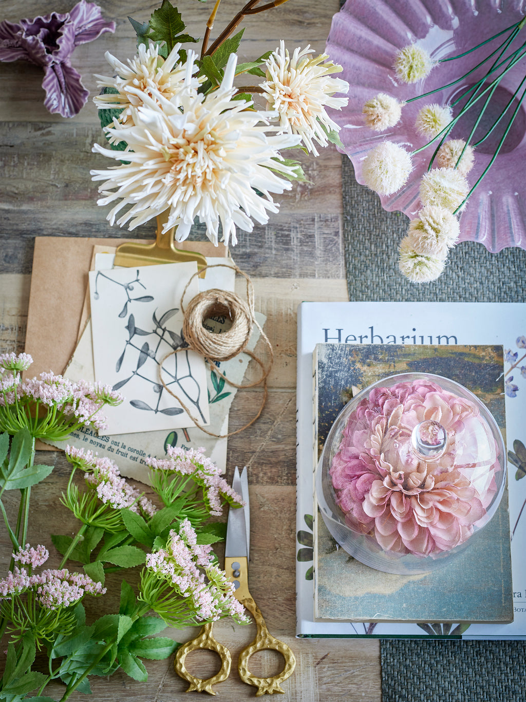 Fennel Tige, Rose, Fleurs artificielles